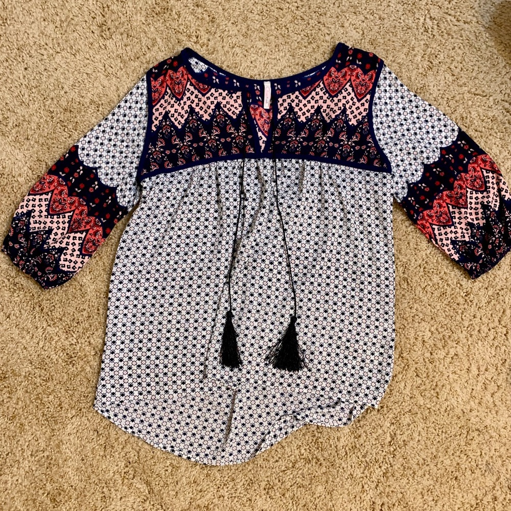 3/4 sleeve boutique blouse